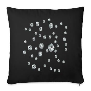diamant - Housse de coussin décorative 45 x 45 cm - noir - Devant