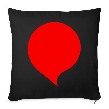 Sprechblase Comic selbst gestalten personalisieren - Sofakissenbezug 45 x 45 cm - Schwarz - Vorne