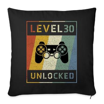30ème anniversaire gamer joueur 30 ans cadeau homme - Housse de coussin décorative 45 x 45 cm - noir - Devant