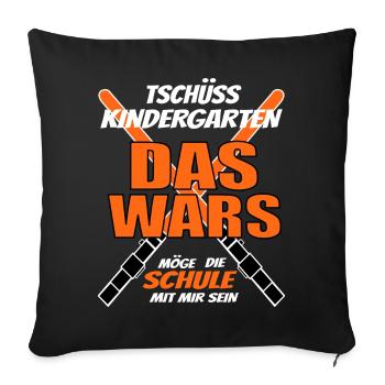 Schulanfänger - Sofakissenbezug 45 x 45 cm - Schwarz - Vorne