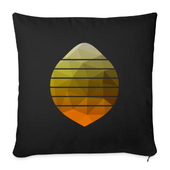 Drop drop Low Poly Art Logo [LpA] - Sofa pillowcase 17,3'' x 17,3'' (45 x 45 cm) - black - Front