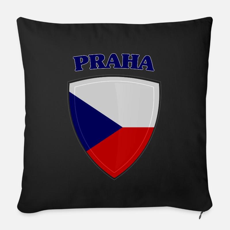 Prague - Sofa pillowcase 17,3'' x 17,3'' (45 x 45 cm) - black