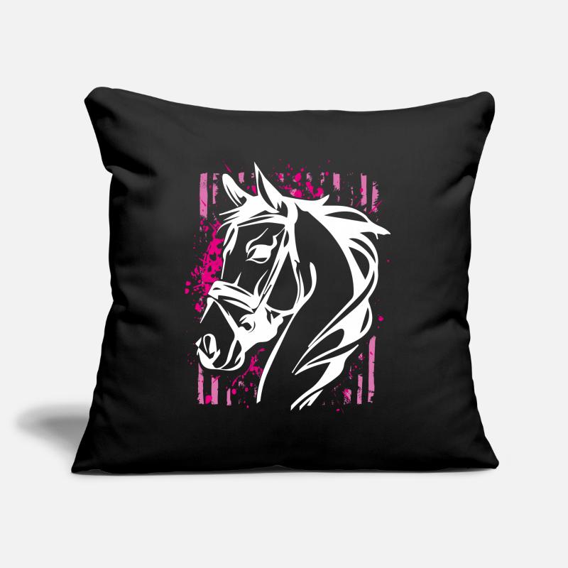 Graffiti-Stil Pferd mit Pinkem Farbsplash Sofakissenbezug 45 x 45 cm