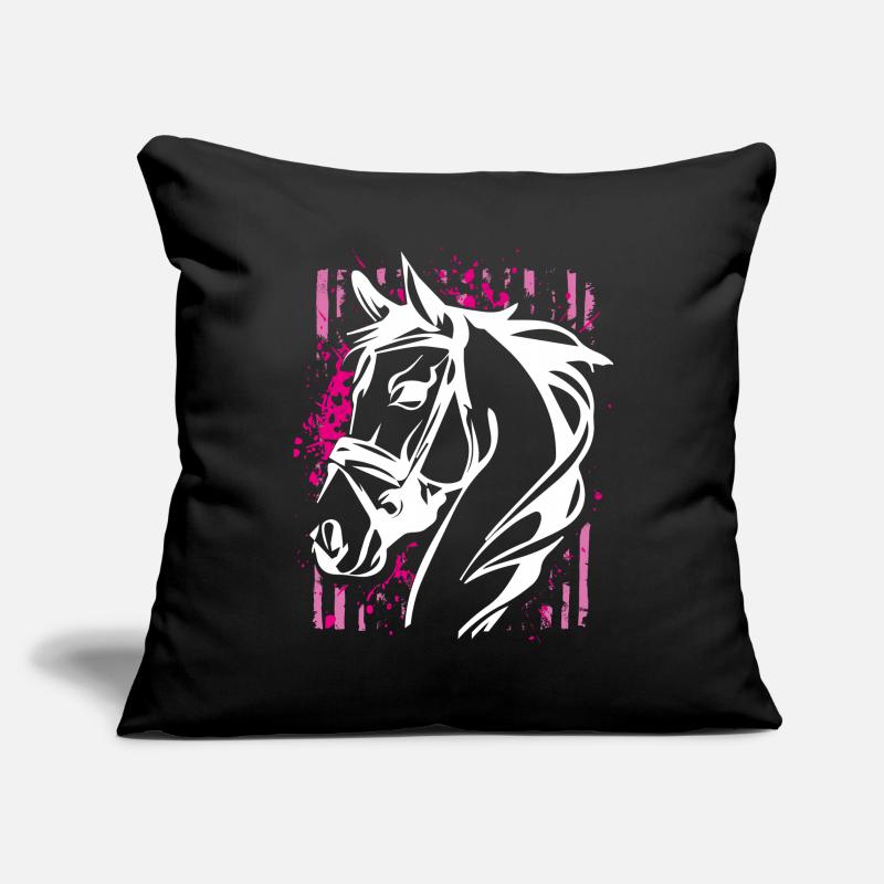 Graffiti-Stil Pferd mit Pinkem Farbsplash Sofakissenbezug 45 x 45 cm
