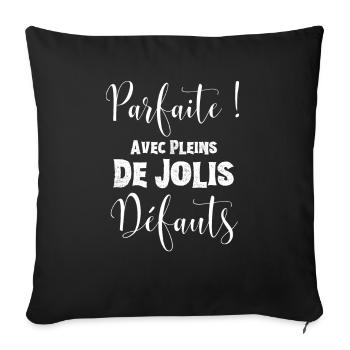 Femme parfaite - Housse de coussin décorative 45 x 45 cm - noir - Devant