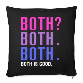 Both Is Good Pride - Sofa pillowcase 17,3'' x 17,3'' (45 x 45 cm) - black - Front