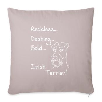 Bold Irish Terrier - Sofa pillowcase 17,3'' x 17,3'' (45 x 45 cm) - light taupe - Front