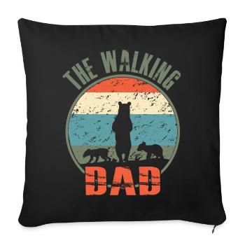 Le père de La Walking - Housse de coussin décorative 45 x 45 cm - noir - Devant