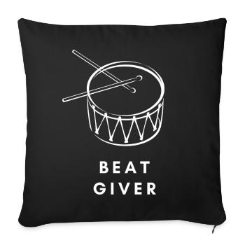 Drummer drummer - Sofakissenbezug 45 x 45 cm - Schwarz - Vorne