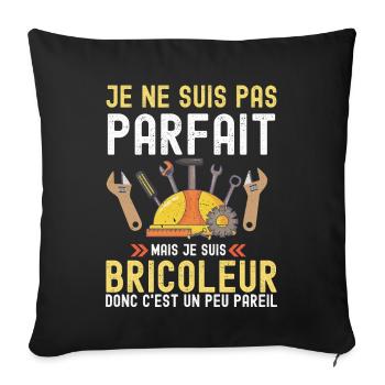 Bricoleur - Housse de coussin décorative 45 x 45 cm - noir - Devant