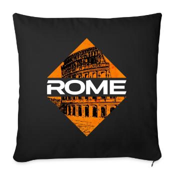 Rome Rome Italy City Skyline Holiday Summer - Sofa pillowcase 17,3'' x 17,3'' (45 x 45 cm) - black - Front