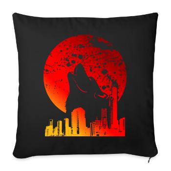 | LUNE DE SANG CADEAUX DE PLEINE LUNE ROUGE - Housse de coussin décorative 45 x 45 cm - noir - Devant