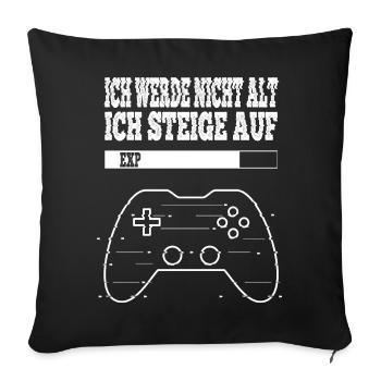 LVL UP - Sofakissenbezug 45 x 45 cm - Schwarz - Vorne