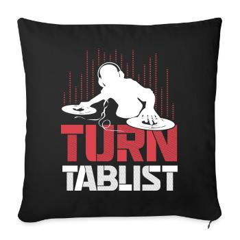 Turntablist Dj Mix Vinyl Scratch Music - Sofa pillowcase 17,3'' x 17,3'' (45 x 45 cm) - black - Front
