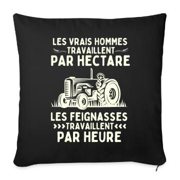 HUMOUR AGRICULTURE - Housse de coussin décorative 45 x 45 cm - noir - Devant