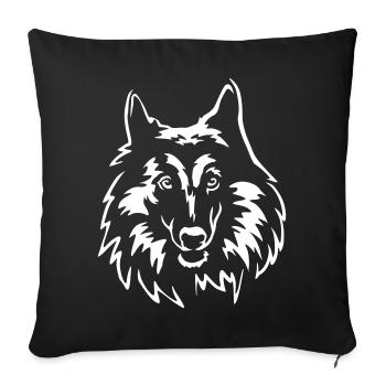 Tervueren Head "Black Edition" - Sofa pillowcase 17,3'' x 17,3'' (45 x 45 cm) - black - Front