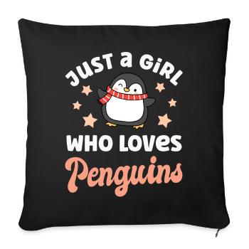 Pingouins Pingouins - Housse de coussin décorative 45 x 45 cm - noir - Devant