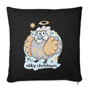 Silky Christmas - Sofa pillowcase 17,3'' x 17,3'' (45 x 45 cm) - black - Front