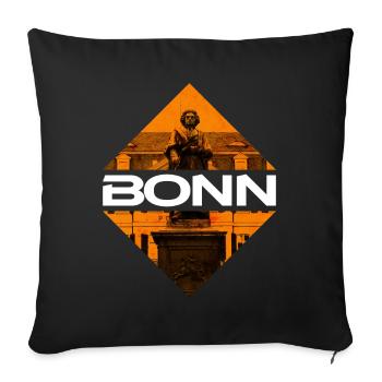 Bonn Deutschland Stadt Skyline Heimat Liebe - Sofakissenbezug 45 x 45 cm - Schwarz - Vorne
