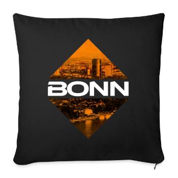 Bonn Deutschland Stadt Skyline Heimat Liebe - Sofakissenbezug 45 x 45 cm - Schwarz - Vorne