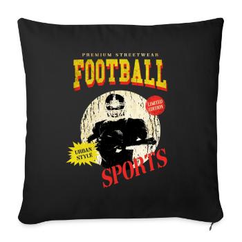 American Football Player Vintage Retro USA Sport - Sofa pillowcase 17,3'' x 17,3'' (45 x 45 cm) - black - Front