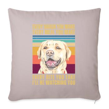 WATCHING RETRIEVER - Sofa pillowcase 17,3'' x 17,3'' (45 x 45 cm) - light taupe - Front