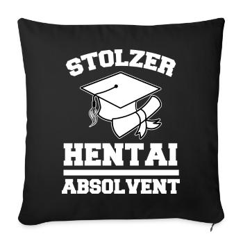 Japanese Statement Manga Anime Comic Cosplay - Sofa pillowcase 17,3'' x 17,3'' (45 x 45 cm) - black - Front