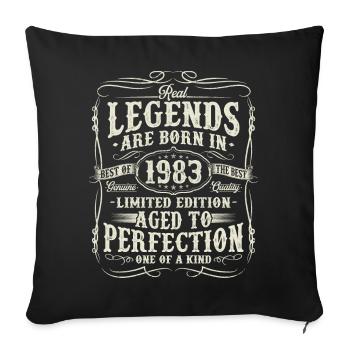 Né en 1983 Cadeau d’anniversaire Legends - Housse de coussin décorative 45 x 45 cm - noir - Devant