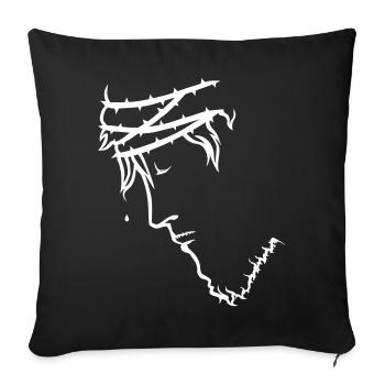 Passion du Christ - Housse de coussin décorative 45 x 45 cm - noir - Devant