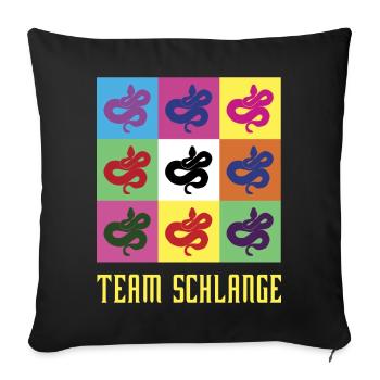 Team Schlange - Sofakissenbezug 45 x 45 cm - Schwarz - Vorne