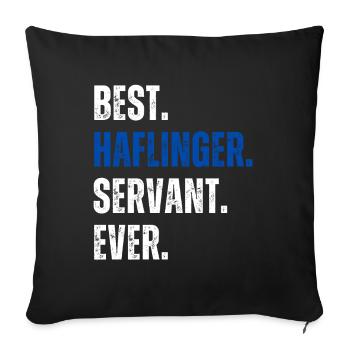 ! Meilleur lettrage Haflinger Servant de tous les temps - Housse de coussin décorative 45 x 45 cm - noir - Devant