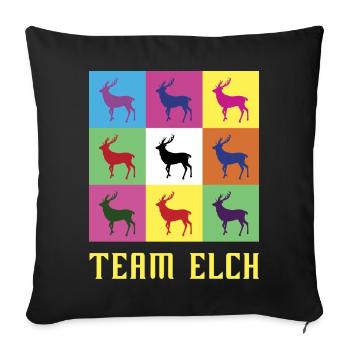 Équipe Elk - Housse de coussin décorative 45 x 45 cm - noir - Devant