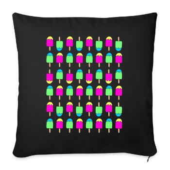 Popsicles - Housse de coussin décorative 45 x 45 cm - noir - Devant