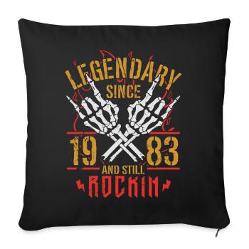 Legendary since 1983 Vintage Birthday Gift - Sofa pillowcase 17,3'' x 17,3'' (45 x 45 cm) - black - Front
