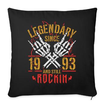 Legendary since 1993 Vintage Birthday Gift - Sofa pillowcase 17,3'' x 17,3'' (45 x 45 cm) - black - Front