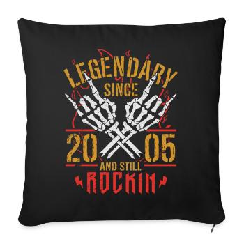 Legendary since 2005 Vintage Birthday Gift - Sofa pillowcase 17,3'' x 17,3'' (45 x 45 cm) - black - Front