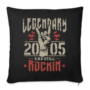 Legendary since 2005 Vintage Rock Heavy Metal - Sofa pillowcase 17,3'' x 17,3'' (45 x 45 cm) - black - Front