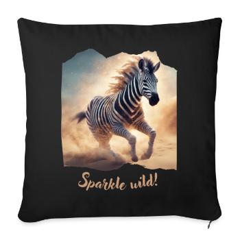 Sparkle wild - Sofakissenbezug 45 x 45 cm - Schwarz - Vorne