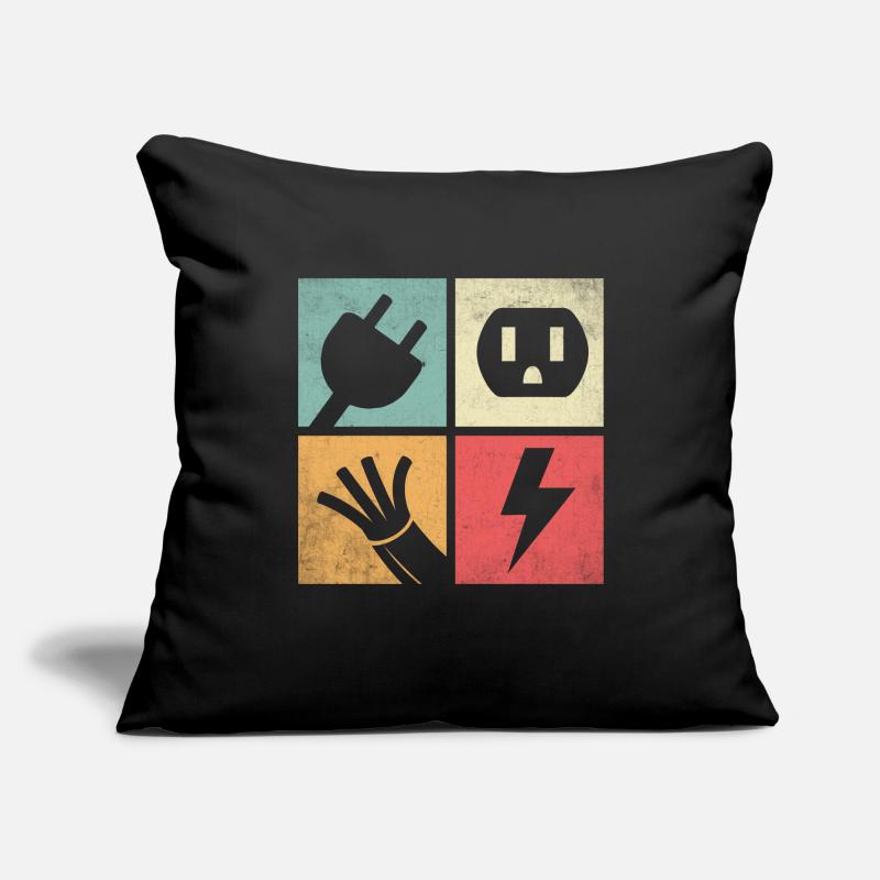 Connecteurs et Éclairs Pastel Housse de coussin décorative 45 x 45 cm