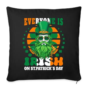 Le jour de la Saint-Patrick, tout le monde est irlandais - Housse de coussin décorative 45 x 45 cm - noir - Devant