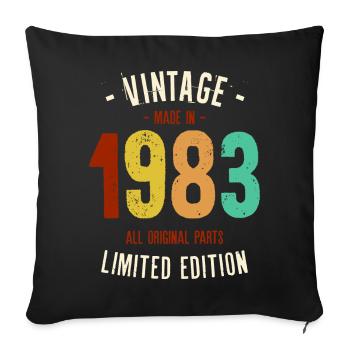 Millésime 1983 Edition Limitée - Housse de coussin décorative 45 x 45 cm - noir - Devant