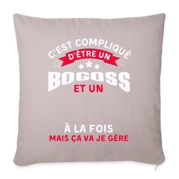 Pas facile d être un bogoss - Housse de coussin décorative 45 x 45 cm - taupe clair - Devant