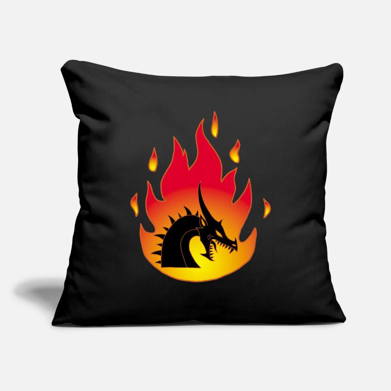 Dragon de feu Housse de coussin décorative 45 x 45 cm