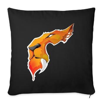 Lion flamboyant illustration vectorielle - Housse de coussin décorative 45 x 45 cm - noir - Devant