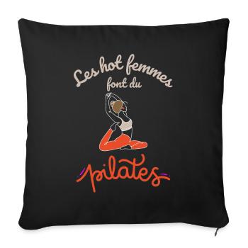 Les hot femmes font du pilates - Housse de coussin décorative 45 x 45 cm - noir - Devant