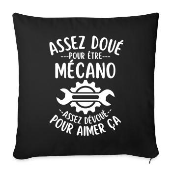 Mécanicien assez doué - Housse de coussin décorative 45 x 45 cm - noir - Devant
