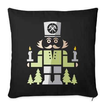 Mineur de Casse-Noisette – Symbole artistique des Monts Métallifères - Housse de coussin décorative 45 x 45 cm - noir - Devant