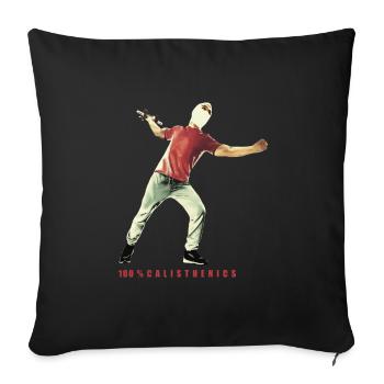 Calisthenics - Bodyweight Training - Sofa pillowcase 17,3'' x 17,3'' (45 x 45 cm) - black - Front