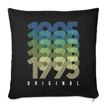 Original Gradient Ringe von 1995 - Sofakissenbezug 45 x 45 cm - Schwarz - Vorne