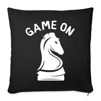 game on Chess Knight - Chess Players and Clubs - Sofa pillowcase 17,3'' x 17,3'' (45 x 45 cm) - black - Front
